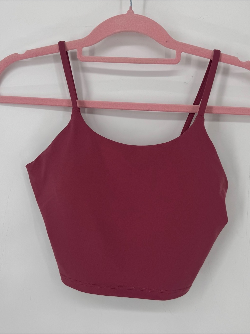 Women’s Mauve Longline Sports Bra Crop Top Athletic Workout Yoga Size Medium